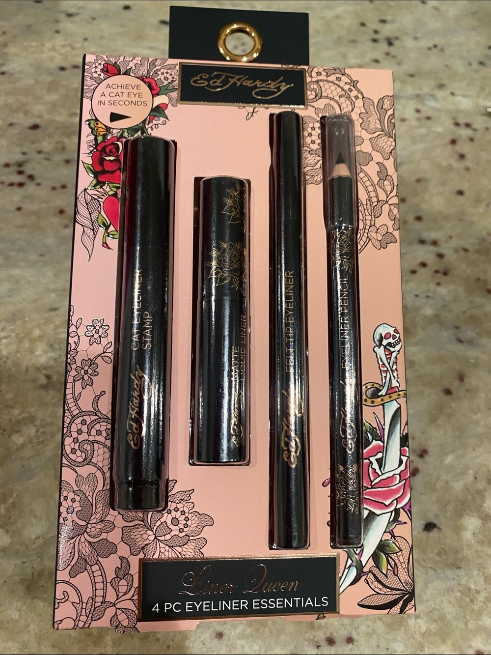 Ed Hardy Black Eyeliner Set - 4 Piece Liner Queen